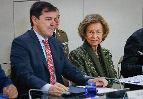 Queen Sofia Visits The Atapuerca Foundation In Burgos