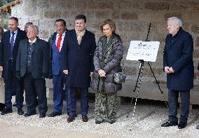 Queen Sofia Visits The Atapuerca Foundation In Burgos