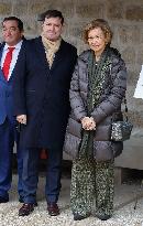 Queen Sofia Visits The Atapuerca Foundation In Burgos