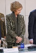 Queen Sofia Visits The Atapuerca Foundation In Burgos