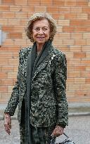 Queen Sofia Visits The Atapuerca Foundation In Burgos