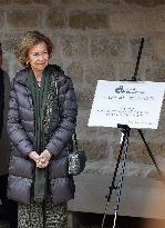 Queen Sofia Visits The Atapuerca Foundation In Burgos