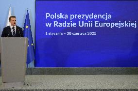 2025 Poland's Presidency Of The Council Of The EU Press Conference.