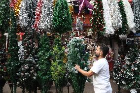 People Attend The Christmas Market In Kolkata, India