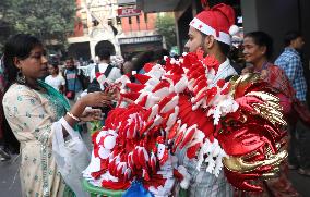 People Attend The Christmas Market In Kolkata, India