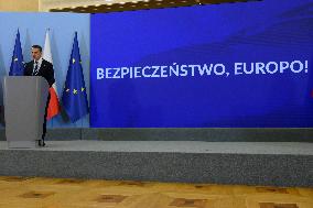 2025 Poland's Presidency Of The Council Of The EU Press Conference.