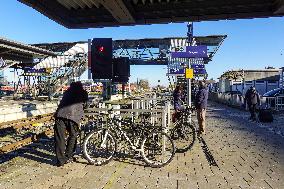 Quiet Moments At A German Station Amid Delayed Trains