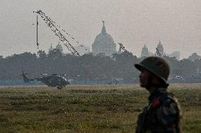 Indian Armed Forces Practice Ahead Of Observation Of Vijay Diwas 2024 .