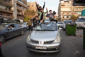 Syrians Celebrate The Fall Of The Assad Regime In Damascus