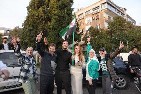 Syrians Celebrate The Fall Of The Assad Regime In Damascus