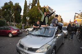 Syrians Celebrate The Fall Of The Assad Regime In Damascus