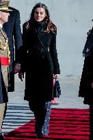 Royals Attend Official Farewell Ceremony At Airport - Madrid