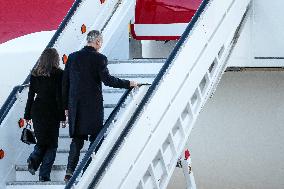 Royals Attend Official Farewell Ceremony At Airport - Madrid