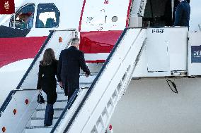 Royals Attend Official Farewell Ceremony At Airport - Madrid