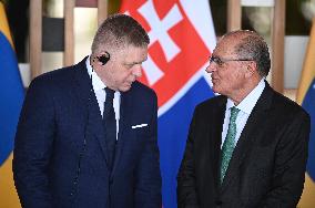 Prime Minister Of Slovakia, Robert Fico Meeting In Brazil