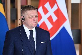 Prime Minister Of Slovakia, Robert Fico Meeting In Brazil