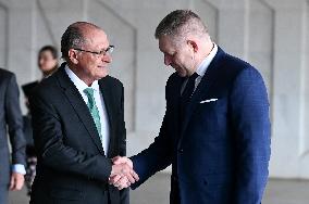 Prime Minister Of Slovakia, Robert Fico Meeting In Brazil