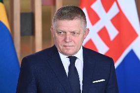 Prime Minister Of Slovakia, Robert Fico Meeting In Brazil