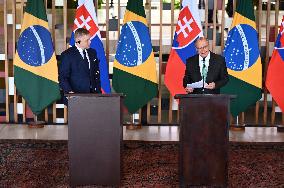 Prime Minister Of Slovakia, Robert Fico Meeting In Brazil