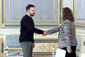 President Volodymyr Zelenskyy meets MEP Iratxe Garcia Perez in Kyiv