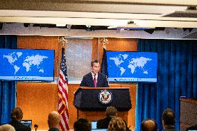 The US Department Of State Hosted A Press Conference