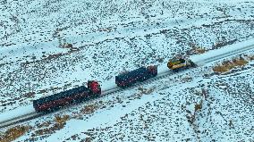 Heavy Snow Hit Zhangye