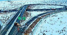 Heavy Snow Hit Zhangye