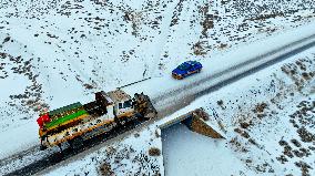 Heavy Snow Hit Zhangye