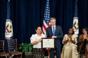 Secretary Of State Antony J. Blinken Will Deliver remarks Secretary’s Human Rights Defender Award Ceremony