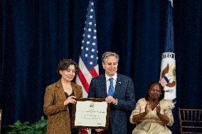 Secretary Of State Antony J. Blinken Will Deliver remarks Secretary’s Human Rights Defender Award Ceremony