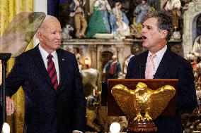 DC: President Biden Delivers Remarks at the Christmas for All Dinner at the White House