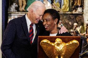 DC: President Biden Delivers Remarks at the Christmas for All Dinner at the White House