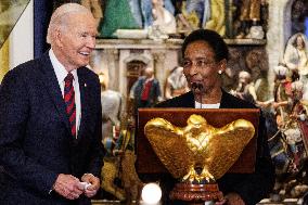 DC: President Biden Delivers Remarks at the Christmas for All Dinner at the White House