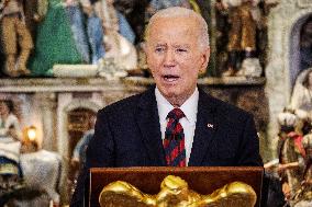 DC: President Biden Delivers Remarks at the Christmas for All Dinner at the White House