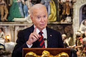 DC: President Biden Delivers Remarks at the Christmas for All Dinner at the White House