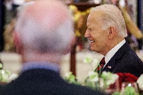 DC: President Biden Delivers Remarks at the Christmas for All Dinner at the White House