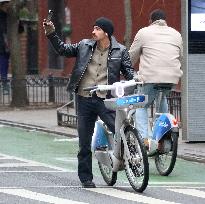 Joe Jonas E-Bike Riding - NYC