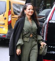 Christina Milian Arrives At Her Hotel - NYC