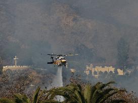 Wildfire Roars Into Malibu - LA