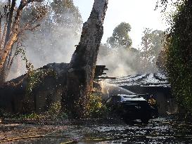 Wildfire Roars Into Malibu - LA