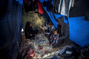 Displaced Live In Makeshift Shelters - Gaza