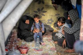 Displaced Live In Makeshift Shelters - Gaza