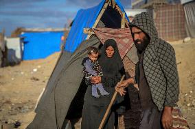 Displaced Live In Makeshift Shelters - Gaza