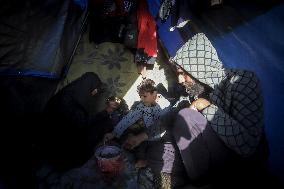 Displaced Live In Makeshift Shelters - Gaza