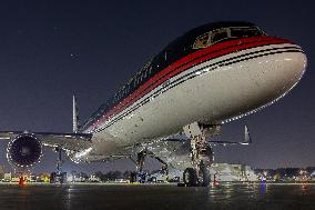 Donald Trumps Private 757 In Milwaukee, Wisconsin.