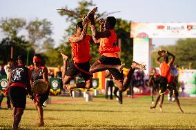 Indian Soldiers Practice Martial Arts - India