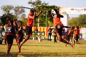 Indian Soldiers Practice Martial Arts - India