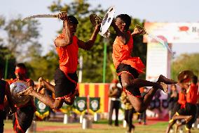 Indian Soldiers Practice Martial Arts - India