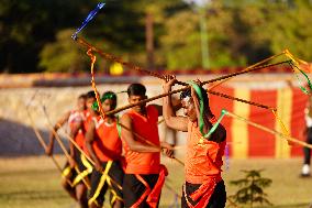 Indian Soldiers Practice Martial Arts - India