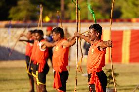 Indian Soldiers Practice Martial Arts - India